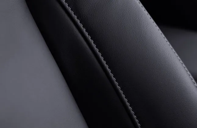 Contrast stitch leather-appointed seat trim