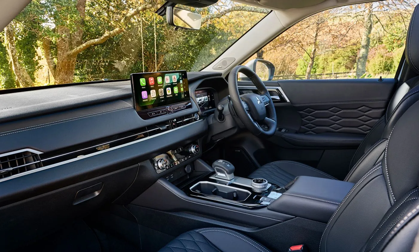 Outlander cabin with 12.3-inch infotainment display