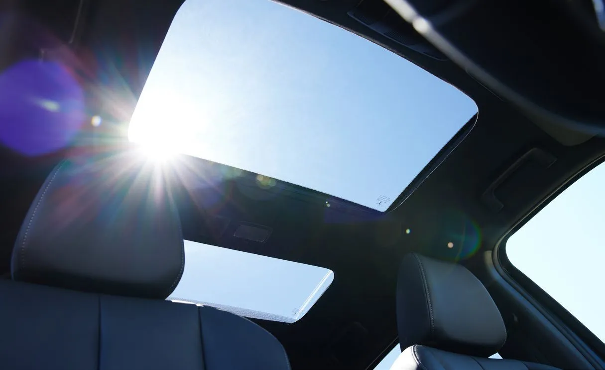 Integrated dual sunroof flooding the cabin with light