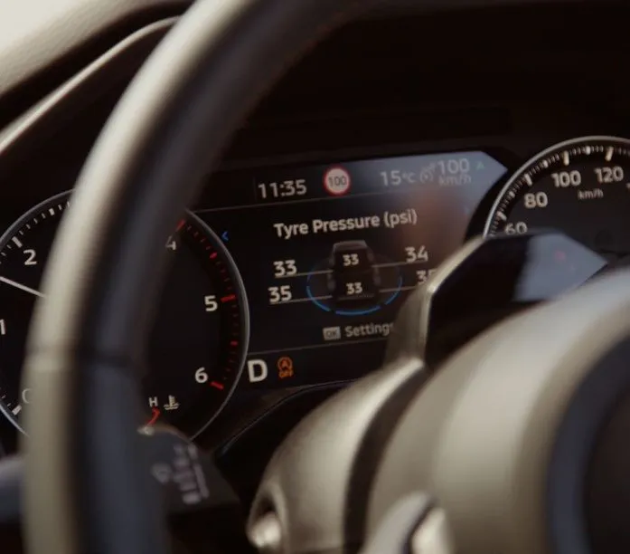 Tyre pressure monitoring display
