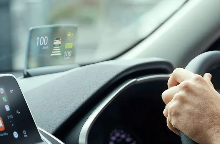 Head-Up Display in the driver's line of sight