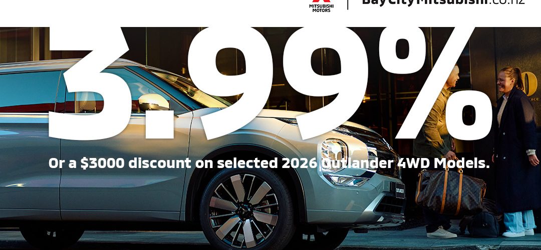 Finance Offer – 3.99% Interest on new 2026 Outlander 4WD