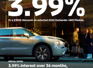 2026 Mitsubishi Outlander Exceed 4WD 7 Seater 2.5L Petrol Auto